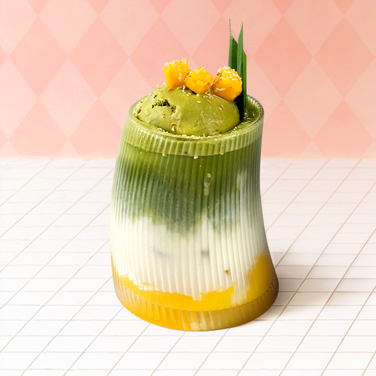 Cream Matcha Mango Latte/Kem Matcha Xoài Latte