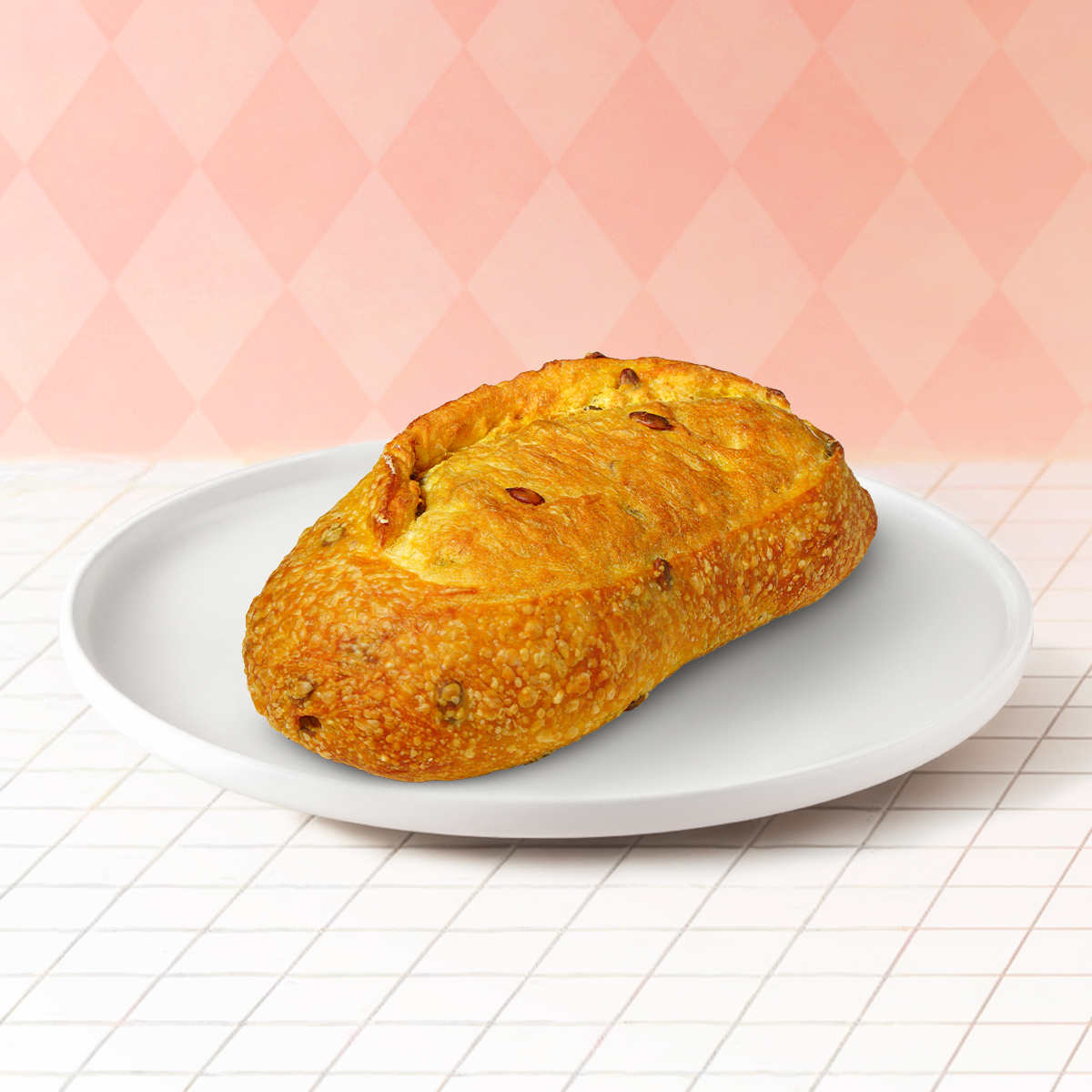 Bánh mì bí đỏ men tự nhiên 450g/Pumpkin Bread 450g